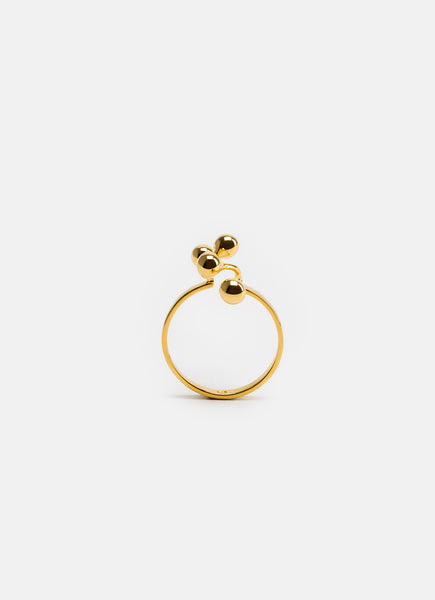 Pomegranate ring in gold