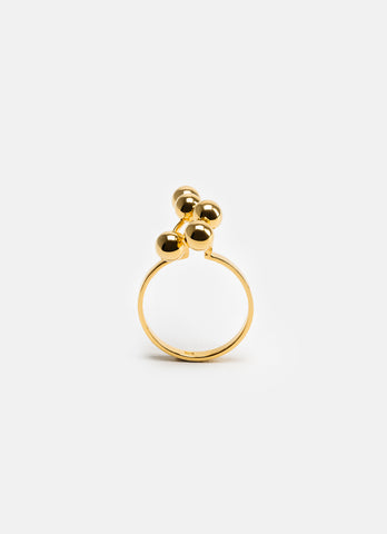 Pomegranate ring in gold