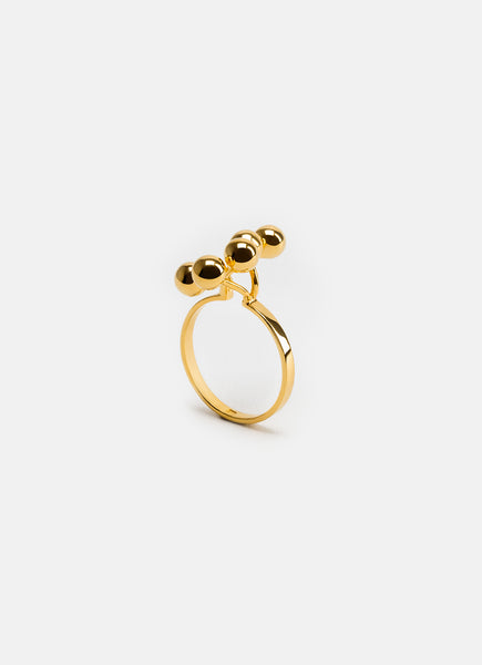 Pomegranate ring in gold