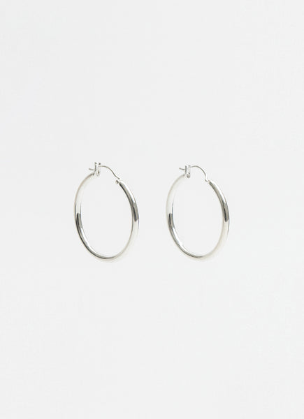 Silver Classic Hoop Earrings