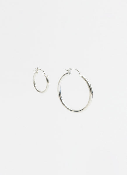 Silver Classic Hoop Earrings