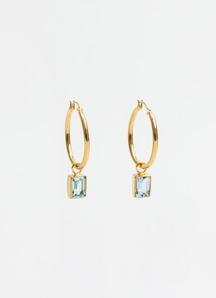 Gold Classic Hoop Earrings in Medium